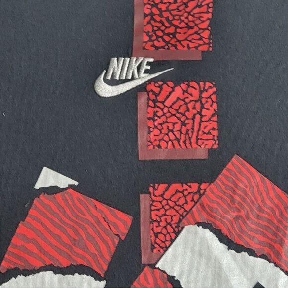 Nike Air Tribal T Shirt Mens Size 2 XXL Black Red White Graphics - Picture 10 of 10